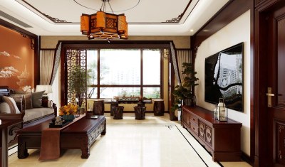 中式客餐厅3D模型下载